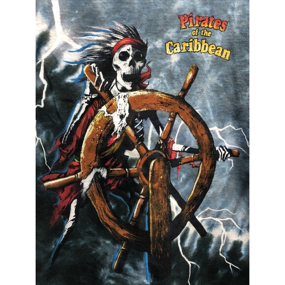 Alore Boys Tee Shirt Size 10-12 Blue Pirates Of The Caribbean - Picture 3 of 13